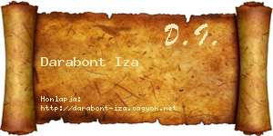 Darabont Iza névjegykártya